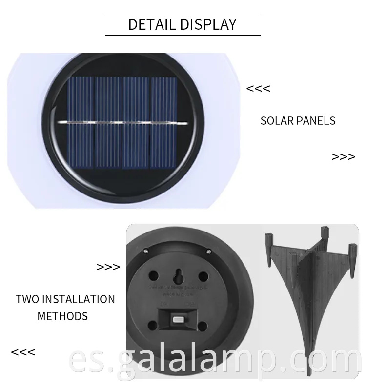 Luz de inundación LED solar de eficiencia energética para espacios al aire libre